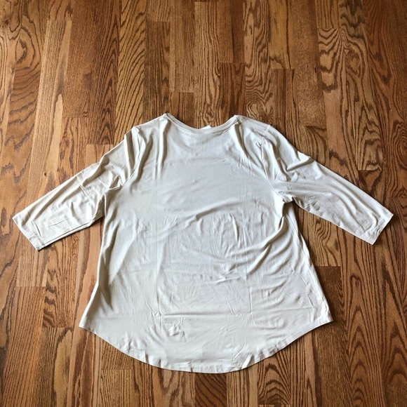 Women JM Collection Scoop Neck Sand color Shirt - Picture 6 of 8